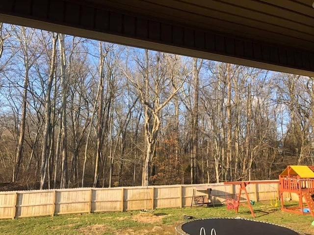 1241 Emerson Cir, Hopkinsville, KY 42240 - fenced backyard with a playground