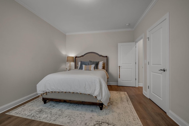 7192 Winfrey Dr, Fairview, TN 37062 - bedroom featuring ornamental molding and dark wood-style floors