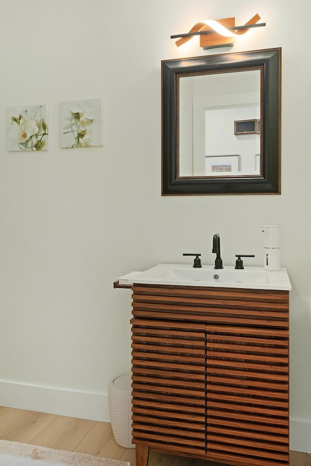 9208 Windstone Dr, Ooltewah, TN 37363 - bathroom featuring vanity and wood finished floors