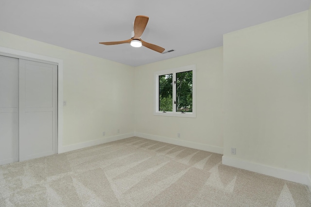 9208 Windstone Dr, Ooltewah, TN 37363 - unfurnished bedroom featuring carpet flooring, a closet, and ceiling fan