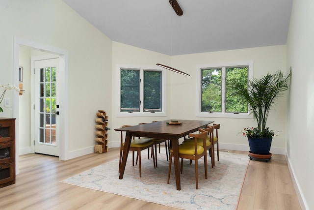 9208 Windstone Dr, Ooltewah, TN 37363 - dining area with light wood-style floors and a ceiling fan