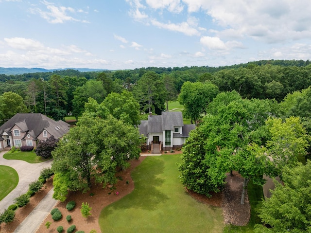 9208 Windstone Dr, Ooltewah, TN 37363 - aerial view of property and surrounding area with a heavily wooded area