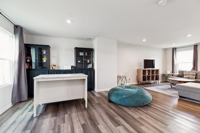 1802 Quail Run Way, Spring Hill, TN 37174 - living area featuring wood finished floors and recessed lighting
