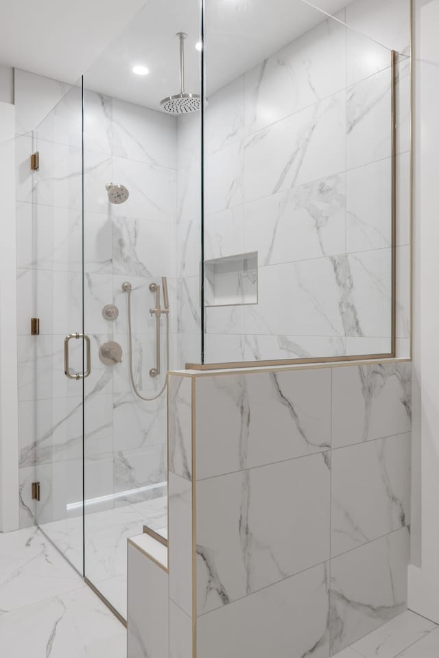 321 31st Ave N Unit B1 B, Nashville, TN 37203 - bathroom featuring a marble finish shower