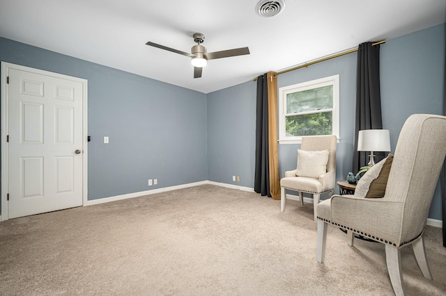 2422 Choctaw Trce, Murfreesboro, TN 37129 - sitting room with carpet flooring and a ceiling fan