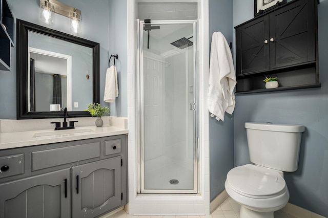 2422 Choctaw Trce, Murfreesboro, TN 37129 - full bathroom featuring vanity, a stall shower, and tile patterned flooring