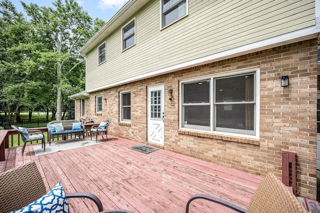 2422 Choctaw Trce, Murfreesboro, TN 37129 - wooden deck with outdoor lounge area