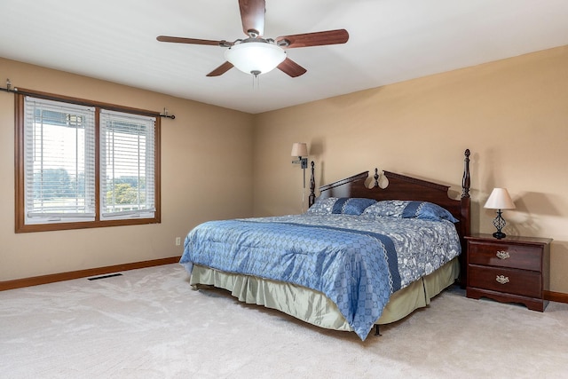 40 Lakeview Trl, Mcminnville, TN 37110 - bedroom with light colored carpet and a ceiling fan