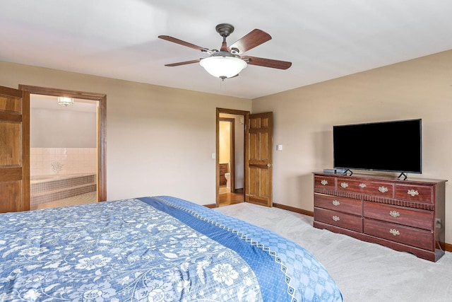40 Lakeview Trl, Mcminnville, TN 37110 - carpeted bedroom with ceiling fan and ensuite bathroom