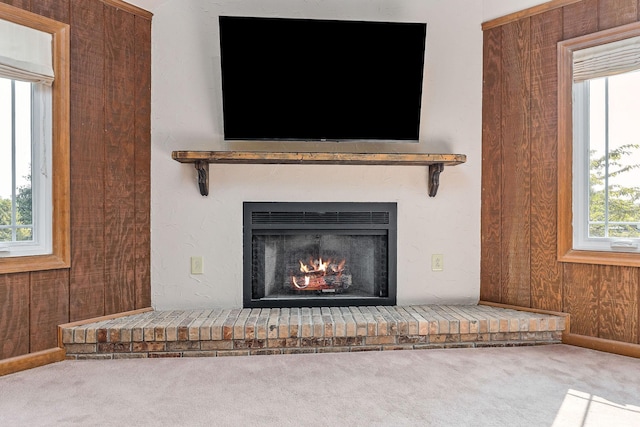 40 Lakeview Trl, Mcminnville, TN 37110 - detailed view of carpet and a lit fireplace