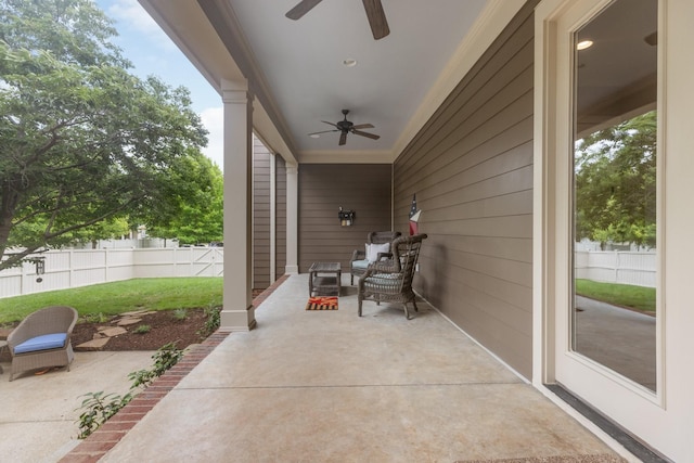1202 Jewell Ave, Franklin, TN 37064 - view of patio / terrace with a ceiling fan