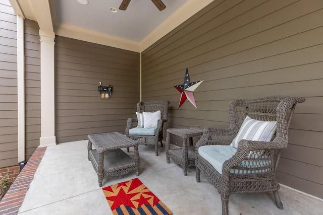 1202 Jewell Ave, Franklin, TN 37064 - view of patio with ceiling fan