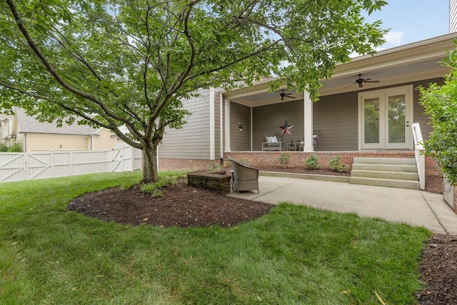 1202 Jewell Ave, Franklin, TN 37064 - view of yard with ceiling fan and a patio