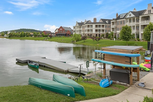 1202 Jewell Ave, Franklin, TN 37064 - dock with a water view, a yard, and a residential view