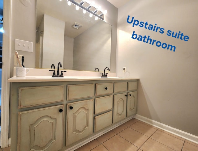 6353 Gordon Lawrence Rd, Santa Fe, TN 38482 - bathroom featuring tile patterned flooring and double vanity