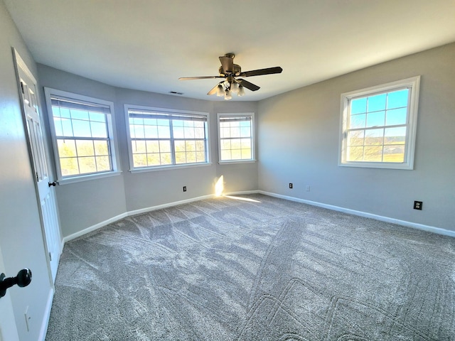 6353 Gordon Lawrence Rd, Santa Fe, TN 38482 - carpeted empty room with ceiling fan and baseboards