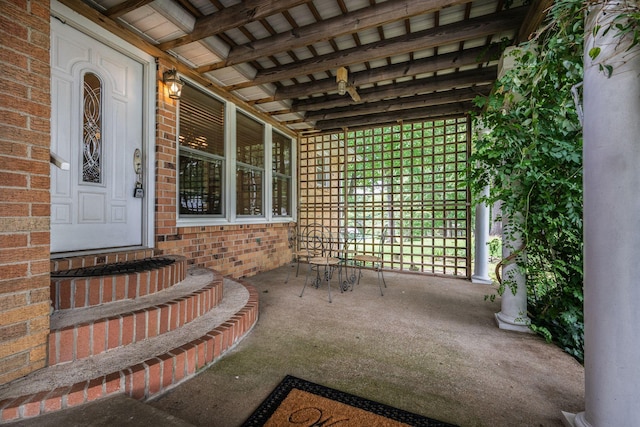 305 E Overhill Dr, Dickson, TN 37055 - doorway to property with brick siding