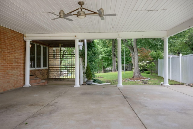 305 E Overhill Dr, Dickson, TN 37055 - view of patio with ceiling fan