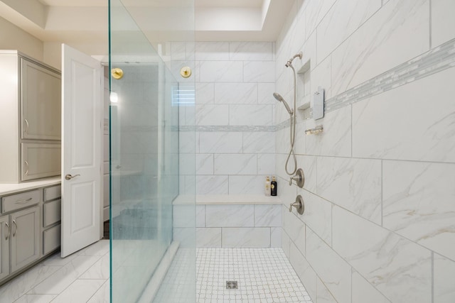 9488 Stillbrook Trce, Brentwood, TN 37027 - full bathroom featuring tiled shower and vanity