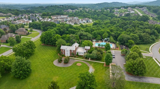9488 Stillbrook Trce, Brentwood, TN 37027 - aerial perspective of suburban area featuring a mountainous background