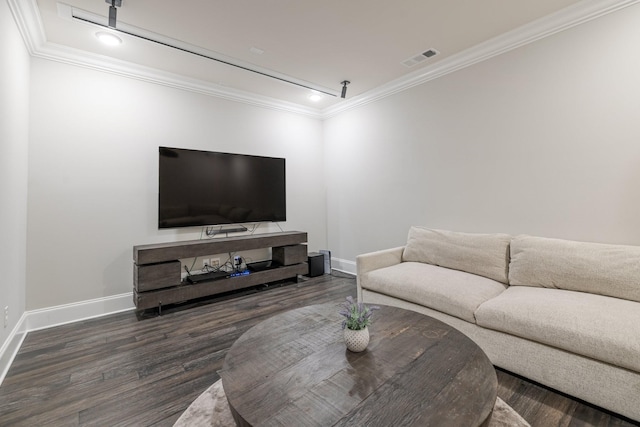 9488 Stillbrook Trce, Brentwood, TN 37027 - living room featuring wood finished floors, ornamental molding, and recessed lighting