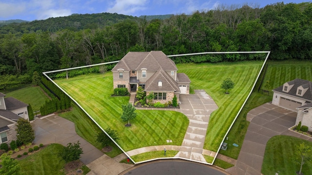 9488 Stillbrook Trce, Brentwood, TN 37027 - view from above of property with a forest and property boundaries highlighted