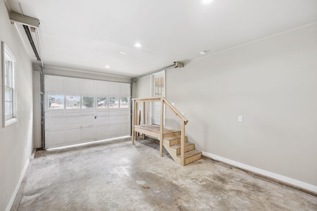 631 W Maple St, Morrison, TN 37357 - garage featuring baseboards and recessed lighting