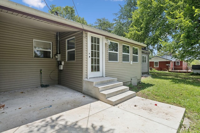 631 W Maple St, Morrison, TN 37357 - rear view of property with a lawn, entry steps, a patio area, and a wooden deck