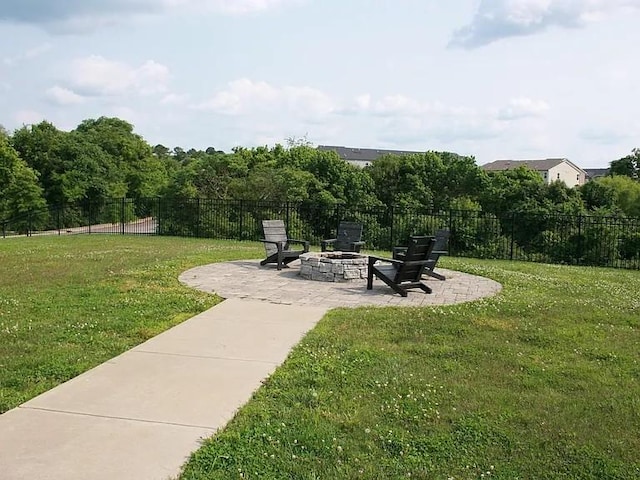858 Longleaf Ln, Columbia, TN 38401 - view of yard with a fire pit and a patio