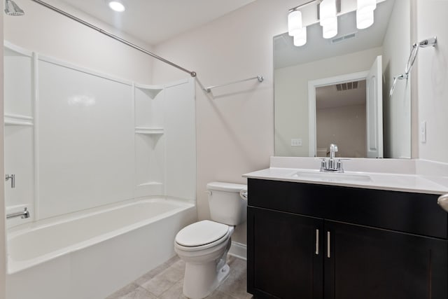 858 Longleaf Ln, Columbia, TN 38401 - bathroom with vanity, washtub / shower combination, and tile patterned floors