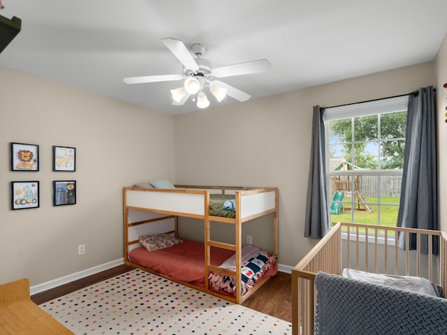 1908 Sheffield Ln, Columbia, TN 38401 - bedroom featuring wood finished floors and a ceiling fan