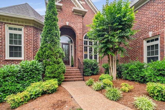 241 King Arthur Cir, Franklin, TN 37067 - doorway to property featuring brick siding and a shingled roof
