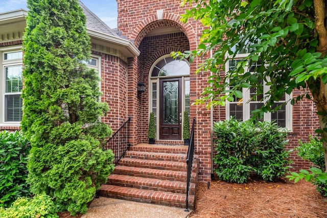 241 King Arthur Cir, Franklin, TN 37067 - property entrance with brick siding and a shingled roof