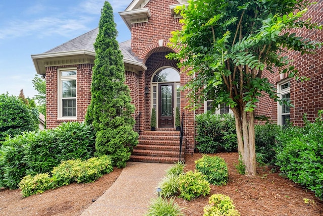 241 King Arthur Cir, Franklin, TN 37067 - property entrance featuring brick siding and roof with shingles