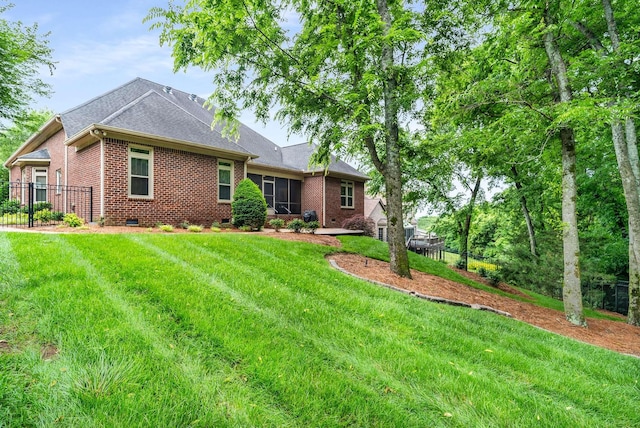 241 King Arthur Cir, Franklin, TN 37067 - view of front facade with brick siding, crawl space, and roof with shingles