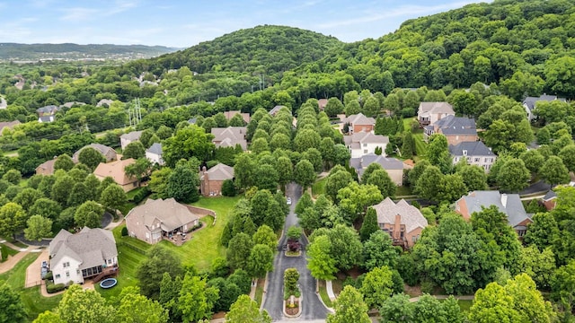 241 King Arthur Cir, Franklin, TN 37067 - aerial perspective of suburban area with a heavily wooded area
