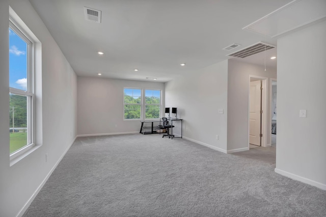 120 Millbrook Dr, Spring Hill, TN 37174 - home office featuring attic access, carpet flooring, and recessed lighting