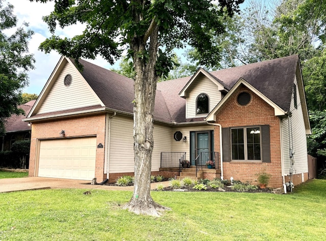 3417 Cobble St, Nashville, TN 37211 - traditional home featuring brick siding, roof with shingles, and a front yard