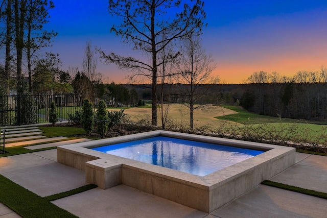 7346 Harlow Dr, College Grove, TN 37046 - view of pool at dusk