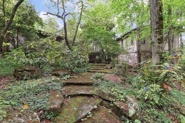 232 Hollingsworth Cove Rd, Monteagle, TN 37356 - view of yard with stairway