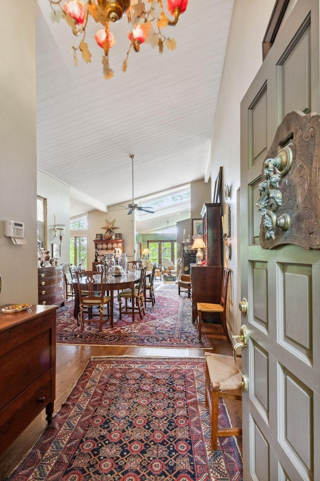 232 Hollingsworth Cove Rd, Monteagle, TN 37356 - entrance foyer featuring healthy amount of natural light, wood finished floors, and ceiling fan