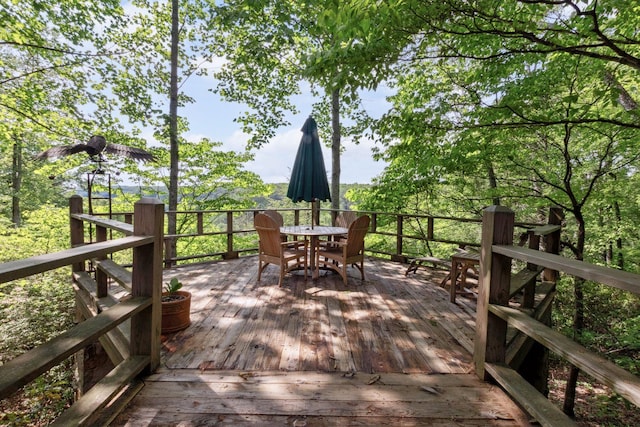 232 Hollingsworth Cove Rd, Monteagle, TN 37356 - deck with outdoor dining area