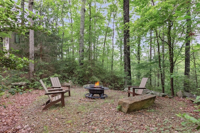 232 Hollingsworth Cove Rd, Monteagle, TN 37356 - view of yard featuring a fire pit