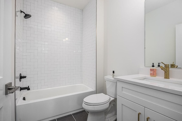 206 Ben Allen Rd Unit 5, Nashville, TN 37207 - bathroom featuring vanity, tile patterned floors, and washtub / shower combination