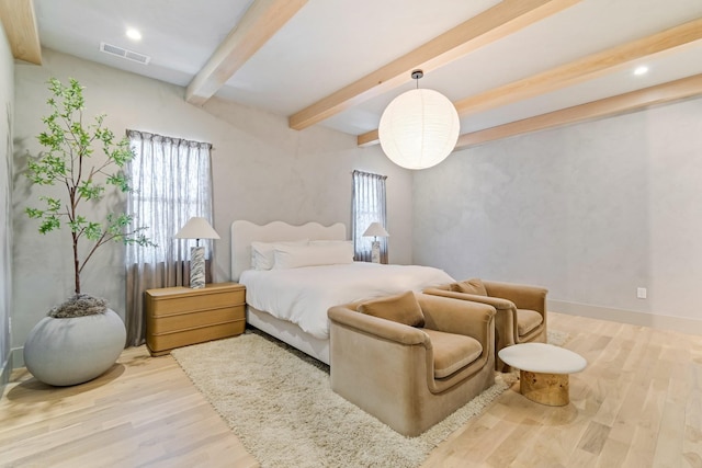 1209 Noelton Ave, Nashville, TN 37215 - bedroom with beam ceiling, wood finished floors, and recessed lighting