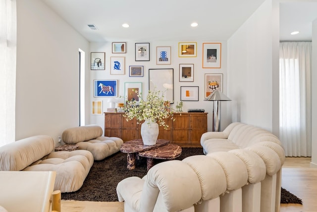 1209 Noelton Ave, Nashville, TN 37215 - living room featuring wood finished floors and recessed lighting