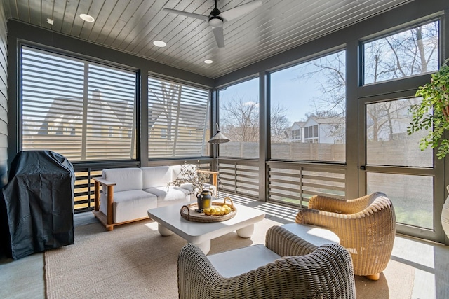 1209 Noelton Ave, Nashville, TN 37215 - sunroom with ceiling fan and outdoor lounge area