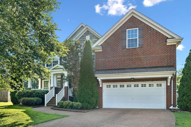 821 Alex Way, Mount Juliet, TN 37122 - view of front facade with brick siding, concrete driveway, and an attached garage