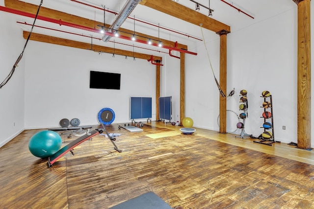 1350 Rosa L Parks Blvd Unit 365, Nashville, TN 37208 - exercise room featuring wood finished floors