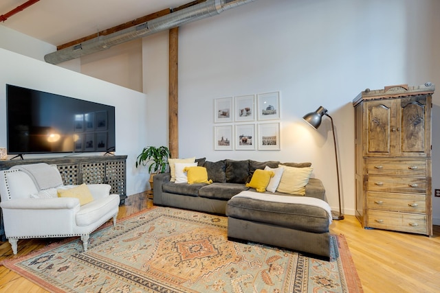 1350 Rosa L Parks Blvd Unit 365, Nashville, TN 37208 - living area featuring high vaulted ceiling and light wood finished floors